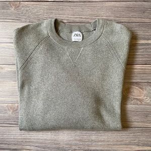 Zara Grey Knit Sweatshirt